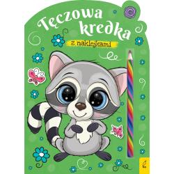 SZOP. TĘCZOWA KREDKA. KOLOROWANKA Z NAKLEJKAMI