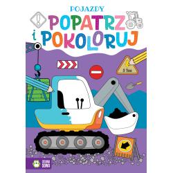 POJAZDY. POPATRZ I POKOLORUJ
