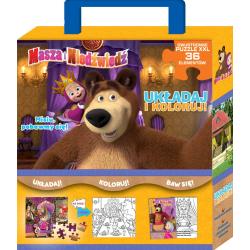 MASZA I NIEDŹWIEDŹ. MISIU, POBAWMY SIĘ! UKŁADAJ I KOLORUJ