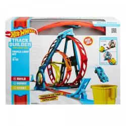 TOR SAMOCHODOWY HOT WHEELS TRACK BUILDER POTRÓJNA PĘTLA MATTEL 6+