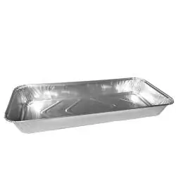 FOREMKA ALUMINIOWA PROSTOKĄTNA DO CIAST PASZTETU 100 SZTUK R38G 650 ML 259×116×28 MM