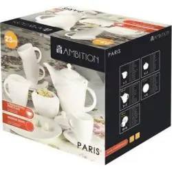 KOMPLET DESEROWY PARIS 23-ELEMENTOWY AMBITION – PORCELANA NEW BONE CHINA II GATUNEK