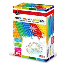 KLOCKI MAŁYCH GENIUSZY SŁOMKI 408 ELEMENTÓW ZESTAW KONSTRUKCYJNY 3+