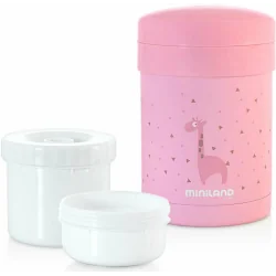TERMOS NA JEDZENIE Z 2 POJEMNIKAMI HERMETYCZNYMI MINILAND ROSE 700ML