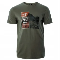 T-SHIRT MĘSKI HI-TEC VENDRO BRĄZOWY ROZMIAR L