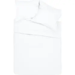POŚCIEL BAWEŁNIANA BIAŁA 160X200 CM SPOD IGŁY I NITKI