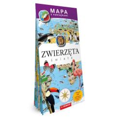 ZWIERZĘTA ŚWIATA. MAPY Z NAKLEJKAMI