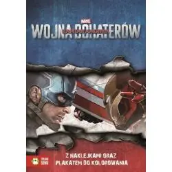 KAPITAN AMERYKA. WOJNA BOHATERÓW. KSIĄŻKA Z NAKLEJKAMI I PLAKATEM