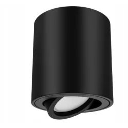 OPRAWA NATYNKOWA GU10 OKRĄGŁA 80X84 MM CZARNA RUCHOMA – ALUMINIOWA LAMPA SUFITOWA LED