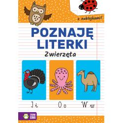 ZWIERZĘTA. POZNAJĘ LITERKI. AKADEMIA PRZEDSZKOLAKA Z NAKLEJKAMI