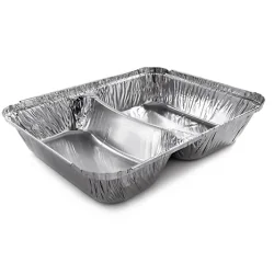 ALUMINIOWY POJEMNIK 2 KOMOROWY DO PIECZENIA ZAPIEKANIA SERWOWANIA DAŃ 100 SZT. 227×177 MM CONTITAL SMART R808L