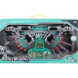 PISTOLET NA STRZAŁKI 2 SZT. Z TARCZĄ I AKCESORIAMI MEGA CREATIVE 6+