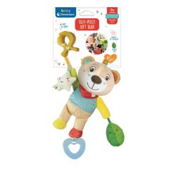 MIĘCIUTKA MASKOTKA ZAWIESZKA MISIO 0+ – ZABAWKA DLA NIEMOWLĄT DO WÓZKA I SAMOCHODU