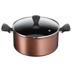 GARNEK TEFAL RESOURCE G1084602 24CM 4,7L INDUKCJA TITANIUM PRO Z POKRYWKĄ II GATUNEK
