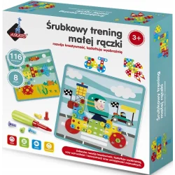 ŚRUBKOWY TRENING MAŁEJ RĄCZKI ZABAWKA EDUKACYJNA ASKATO 3+