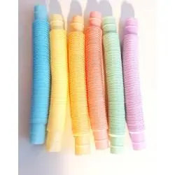 RURKI POP TUBY SENSORYCZNE MONTESSORI ZESTAW 6 SZTUK PASTELOWE 12CM