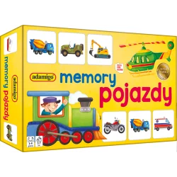 MEMORY POJAZDY GRA PAMIĘCIOWA ADAMIGO 3+