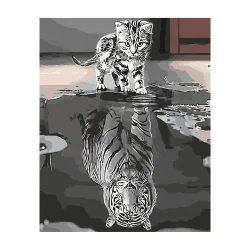 MALOWANIE PO NUMERACH DUSZA TYGRYSA 40X50 CM ZESTAW KREATYWNY