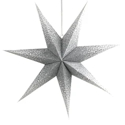 GWIAZDA Z PAPIERU MASTERGIFT 60 CM – SREBRNO-BIAŁA