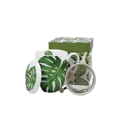 KUBEK Z ZAPARZACZEM I POKRYWKĄ 360ML MONSTERA