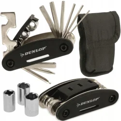 ZESTAW NARZĘDZI ROWEROWYCH DUNLOP 15 FUNKCJI W ETUI