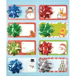 BILECIK NA PREZENTY Z KOKARDĄ ELEGANCKA OZDOBA DO PAKOWANIA UPOMINKÓW ARPEX