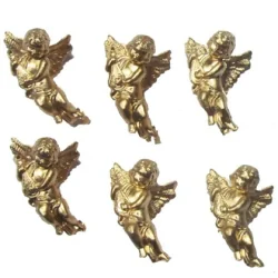 ANIOŁKI ZŁOTE OZDOBA CHOINKOWA 6 SZT. ARPEX