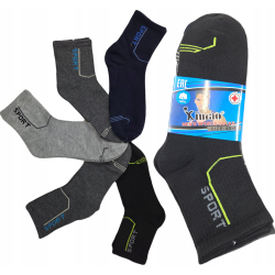 SKARPETY MĘSKIE BAWEŁNIANE WYSOKIE ROZMIAR 33–46 5 PAR