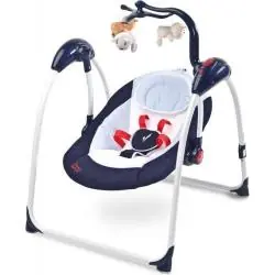BUJACZEK HUŚTAWKA ELEKTRYCZNA CARETERO LOOP NAVY Z PILOTEM I KARUZELKĄ 0+