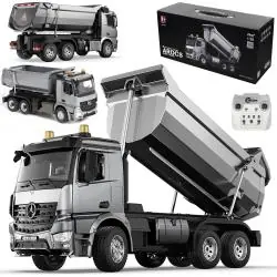 ZDALNIE STEROWANA CIĘŻARÓWKA WYWROTKA MERCEDES BENZ ACROCS 1:20 DOUBLE EAGLE, 6+