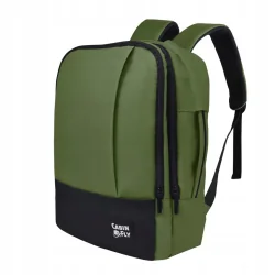 PLECAK PODRÓŻNY WODOODPORNY BAGAŻ PODRĘCZNY 40 X 30 X 15CM ZIELONY CABIN FLY