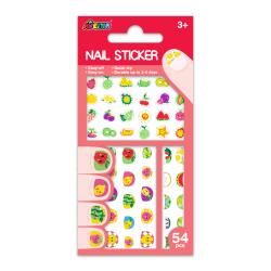 NAKLEJKI NA PAZNOKCIE DLA DZIECI OWOCE 54 ELEMENTY 3+