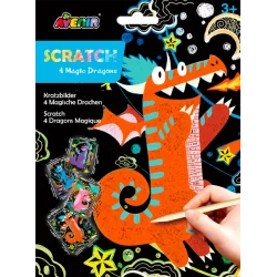 WYDRAPYWANKI MAGICZNE SMOKI 4 OBRAZKI 3+