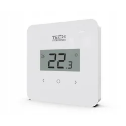 REGULATOR POKOJOWY DWUSTANOWY T-2.1 NATYNKOWY BIAŁY POMIAR WILGOTNOŚCI TECH-STEROWNIKI 