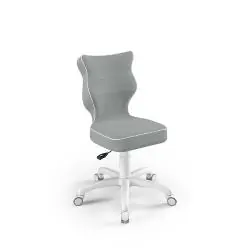 KRZESŁO OBROTOWE DO BIURKA DLA DZIECKA ENTELO PETIT SZARE 133–159 CM