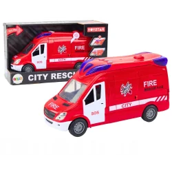 AUTO STRAŻACKIE WÓZ Z DŹWIĘKIEM I ŚWIATŁAMI LEAN TOYS 3+