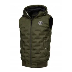 BEZRĘKAWNIK MĘSKI Z KAPTUREM PITBULL CARVER OCIEPLANY ROZMIAR XXXL