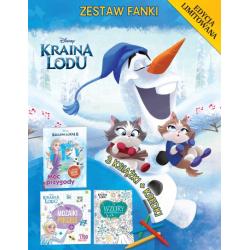 DISNEY KRAINA LODU. ZESTAW FANKI. 3 KSIĄŻKI + KREDKI
