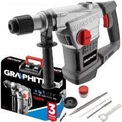 MŁOT UDAROWY SDS+ 1500W GRAPHITE 58G862 3 FUNKCJE MŁOTOWIERTARKA
