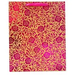 TOREBKA OZDOBNA PREZENTOWA RÓŻE METALCZNE