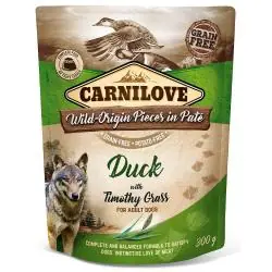 CARNILOVE ADULT DUCK & TIMOTHY GRASS MOKRA KARMA DLA PSA 300 G