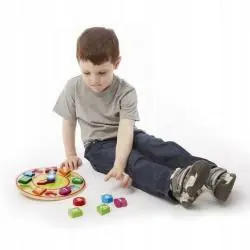 ZEGAR EDUKACYJNY Z SORTEREM KSZTAŁTY KOLORY I CYFRY 12M+