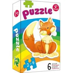 PIERWSZE PUZZLE ZWIERZĄTKA 18 ELEMENTÓW KUKURYKU 2+