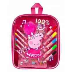 DUŻY PLECAK ŚWINKA PEPPA Z AKCESORIAMI KREDKI PISAKI 3+