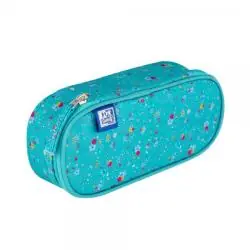 PIÓRNIK Z KLAPKĄ FLORAL TURKUSOWY OXFORD