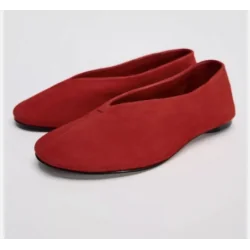 CZERWONE BALERINY DAMSKIE ROZMIAR 38 ZARA