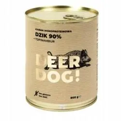 MOKRA KARMA DLA PSA DEER DOG DZIK + TOPINAMBUR 800G 93% MIĘSA