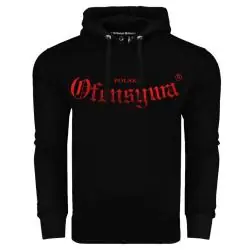 BLUZA Z KAPTUREM POLSKA OFENSYWA GOTYK CZARNO-CZERWONA ROZMIAR L