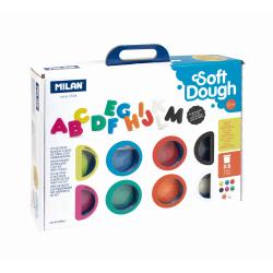 CIASTOLINA MASA PLASTYCZNA MILAN LOTS OF LETTERS LITERY I NARZĘDZIA 3+
