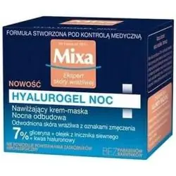 MIXA HYALUROGEL NAWILŻAJĄCY KREM-MASKA Z KWASEM HIALURONOWYM NA NOC 50 ML